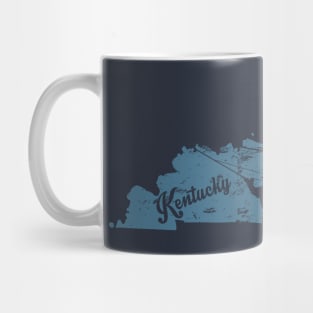 Kentucky Distressed Fly Fishing State Map Mug